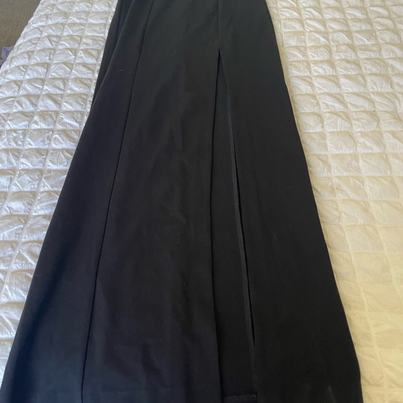 NBD Eileen Black Sheath Knit Maxi Dress with Slit - Picture 7 of 9